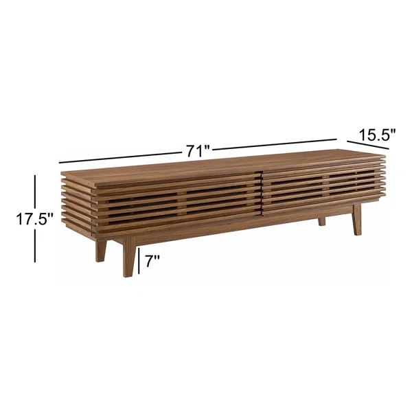 Walnut TV Console - Renwick - North Bergen Pickup $250 OBO - photo 3