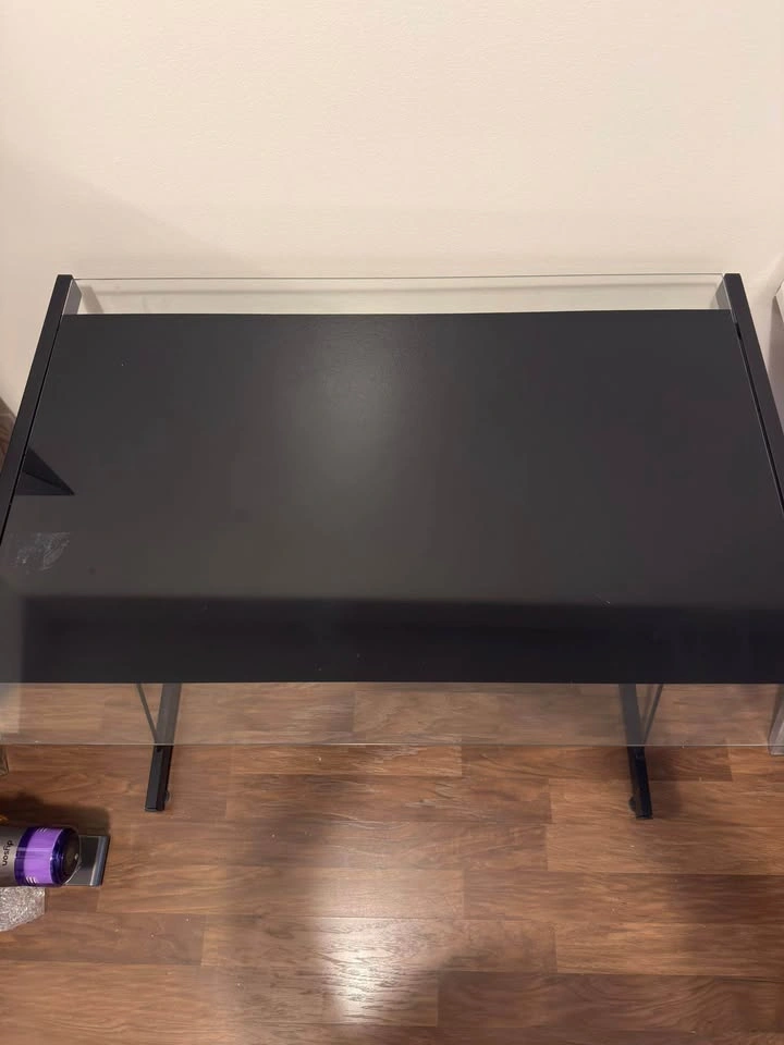 Glass Top Work Desk - photo 2