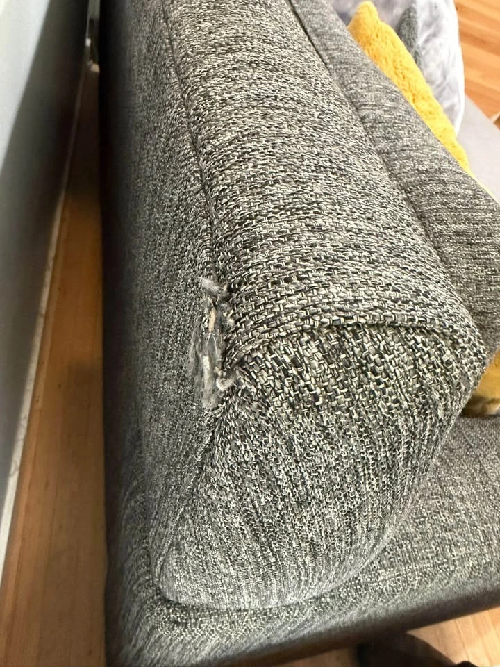Moving sale - comfortable grey couch/loveseat - photo 4