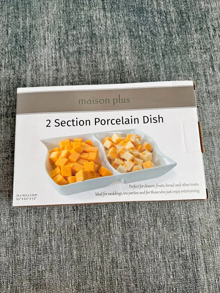 Porcelain Dish - 2 sections thumbnail