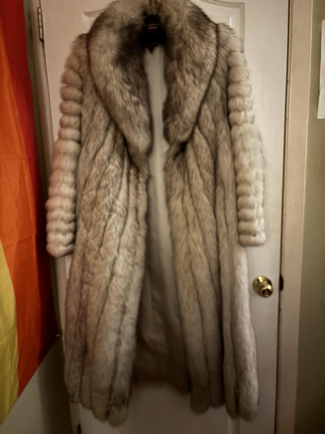 Real Silver Fox Fur Coat for Sale - photo 4