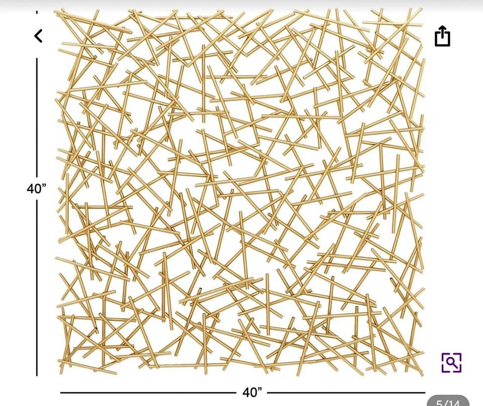 Metal Geometric Lines Wall Decor