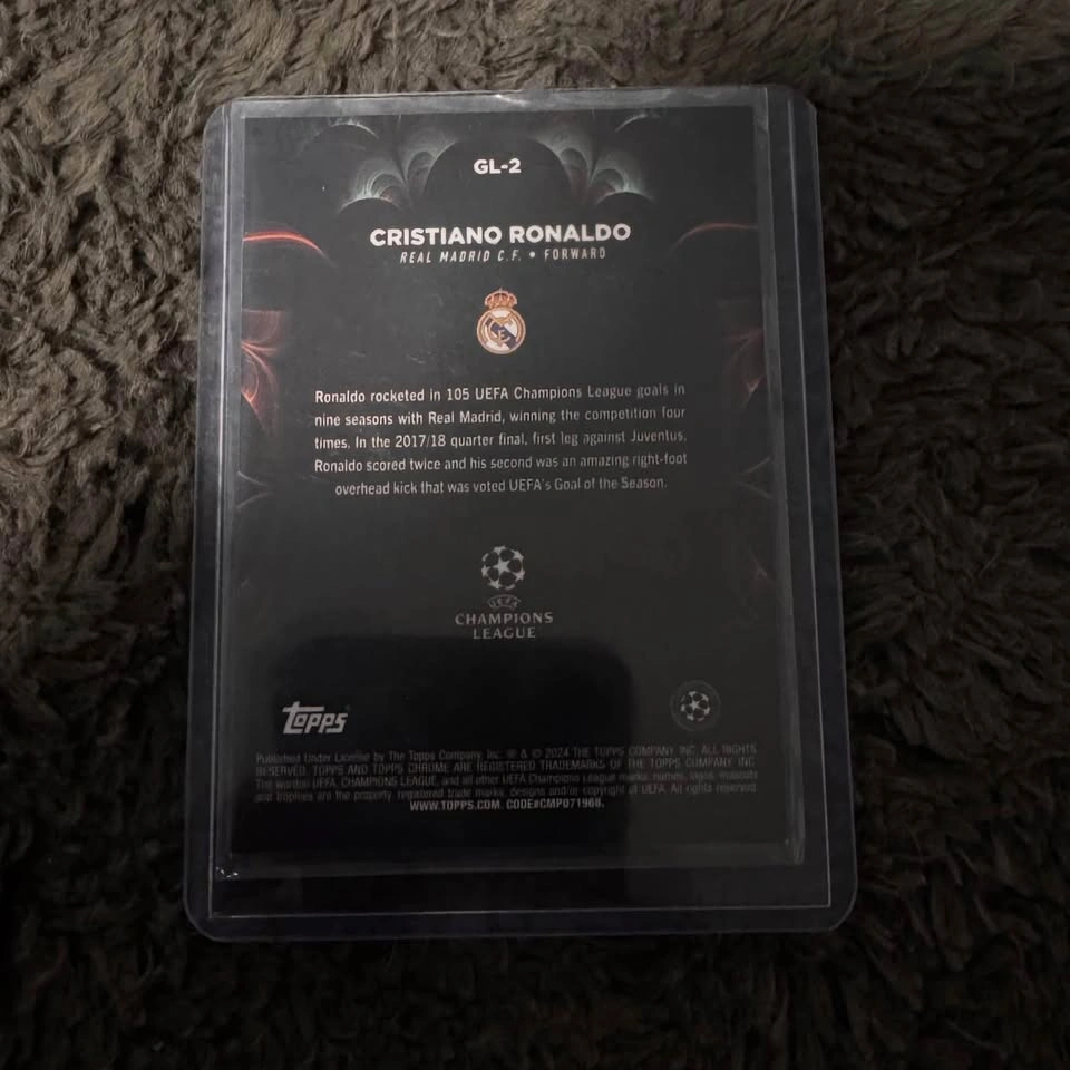 Cristiano Ronaldo Tops Chrome Golazo Card - photo 2