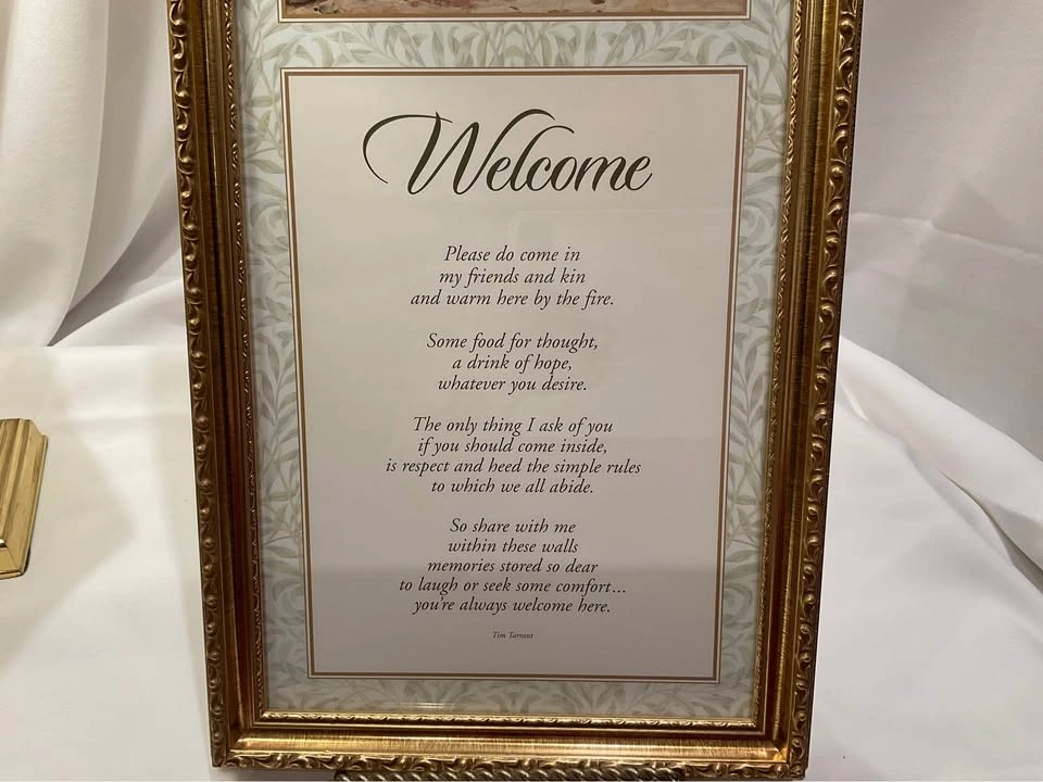 Vintage Welcome Print In Ornate Frame - photo 2