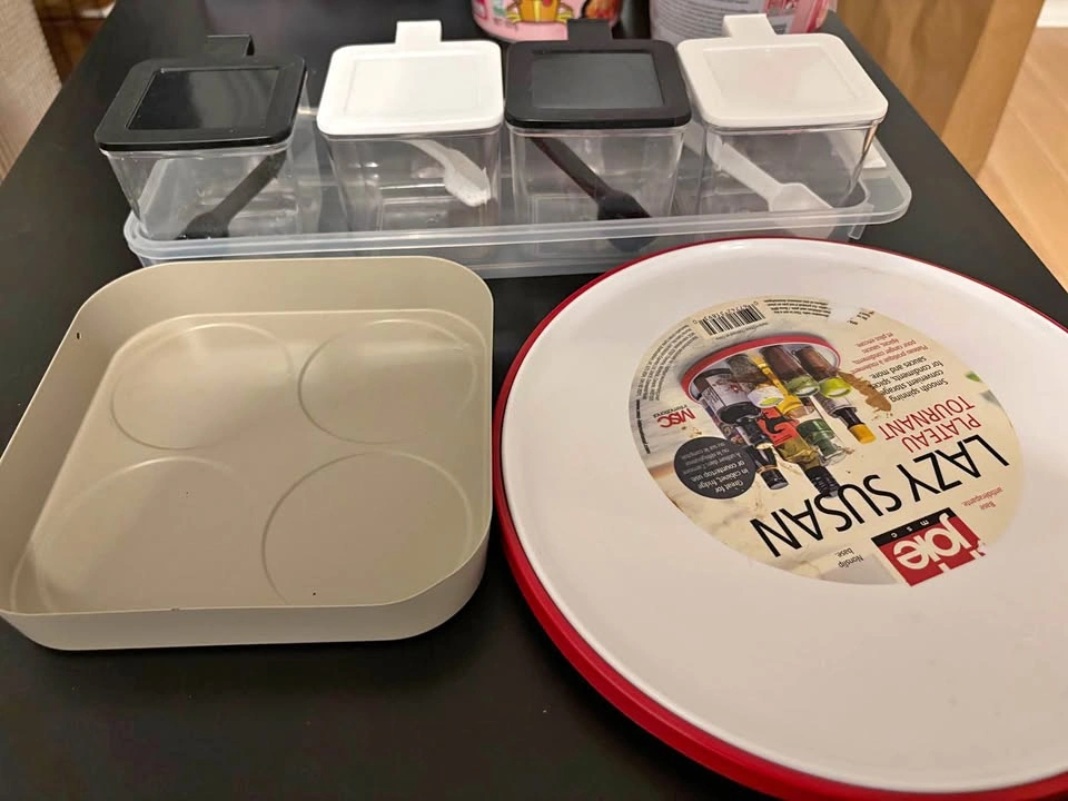 Spice and Condiment Organizer with Containers