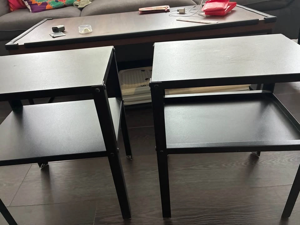 Ikea 3 Black Nightstands/Side tables - photo 2