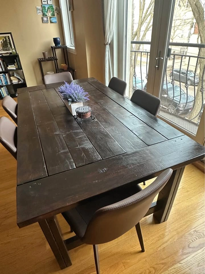 Wooden Farmhouse Table (MUST GO BY 4/15; Chairs not included) - photo 2