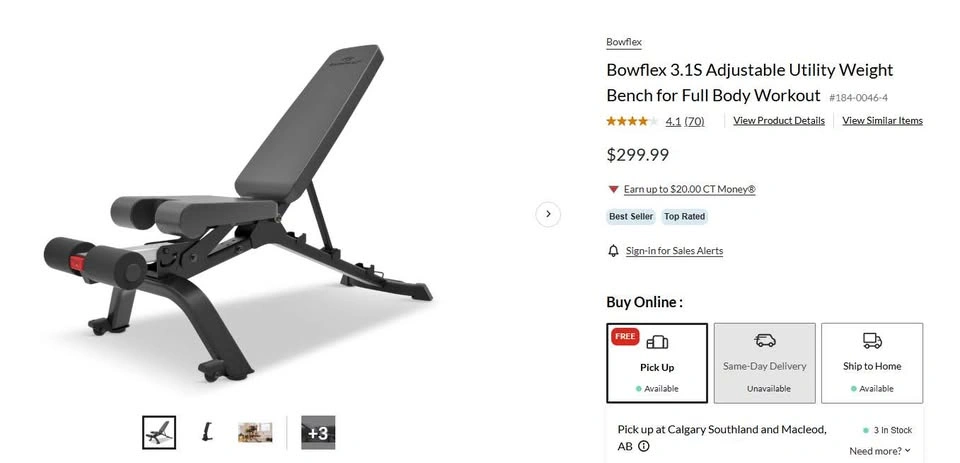Bowflex 3.1S Adjustable Utility Weight Bench - photo 3