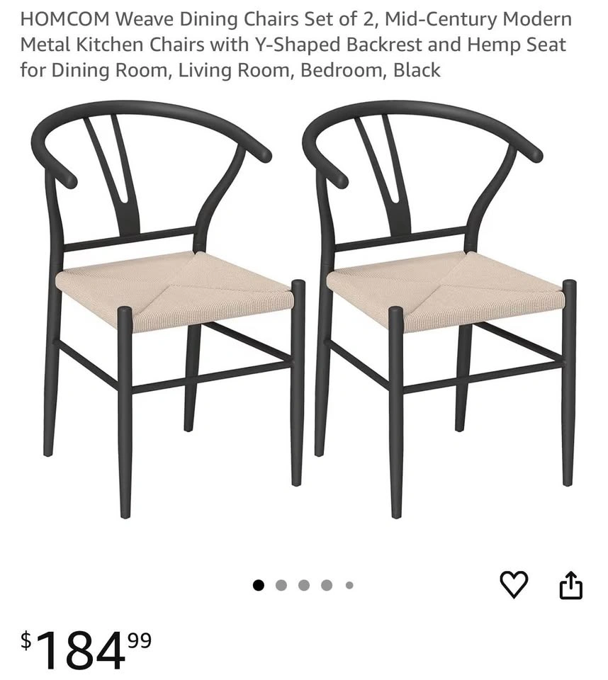 Wish bone dining chairs - photo 3