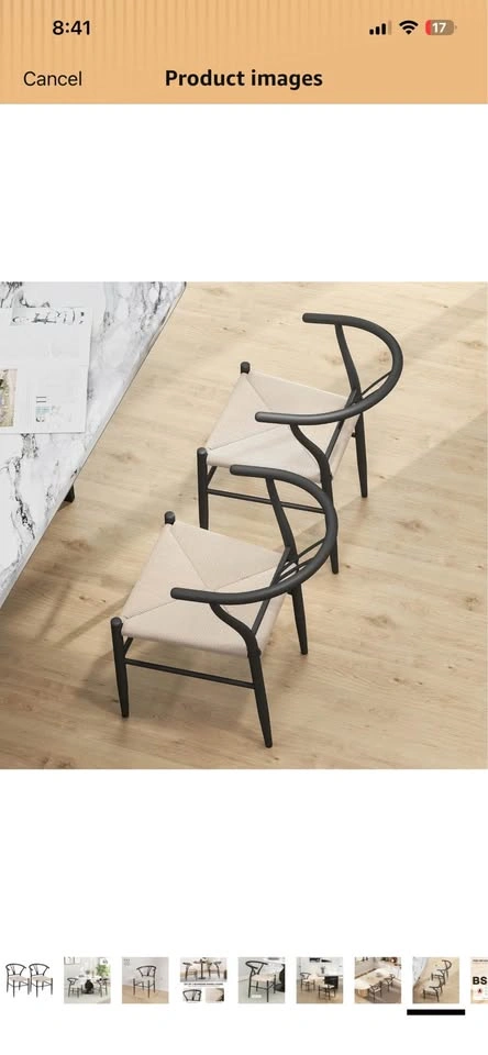Wish bone dining chairs - photo 5
