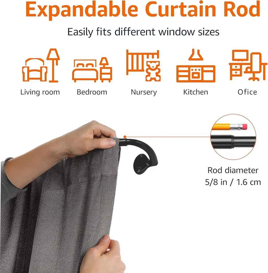 Amazon Basics Blackout Curtain Rod - photo 4