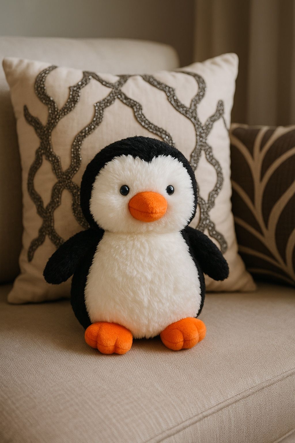Cute Plush Penguin Stuffed Animal – Soft, Fluffy, 8.5 in Penguin