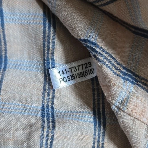Tommy Bahama Island Modern Fit Shirt Men L Linen Cotton Plaid - photo 5