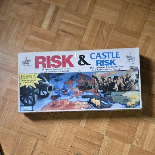 Risk and Castle Risk Board Game 1992 Vintage 2 In 1 Parker Broth