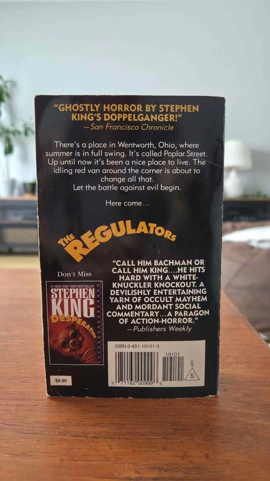 The Regulators by Stephen King aka Richard Bachman vintage book - photo 2