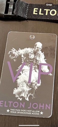 Sir Elton John Goodbye Yellow Brick Road VIP Lanyard & Card