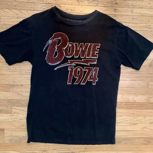DAVID BOWIE 1974 Men's Black T-Shirt - Medium