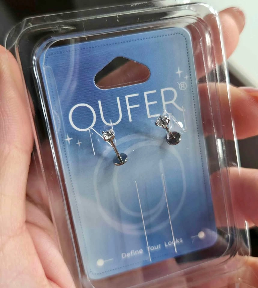Flatback Threadless Titanium Nose Studs 20G