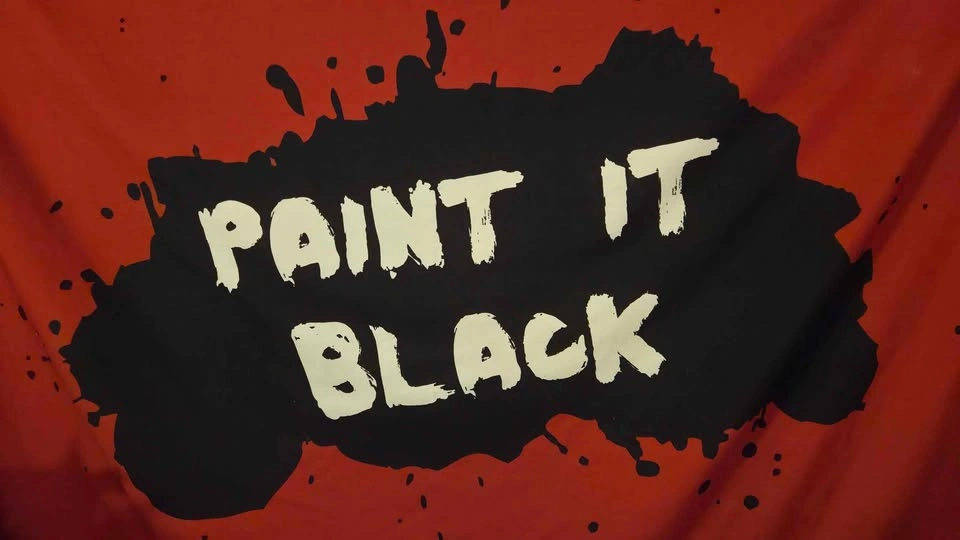 Paint it Black Rolling Stones Tapestry - photo 2