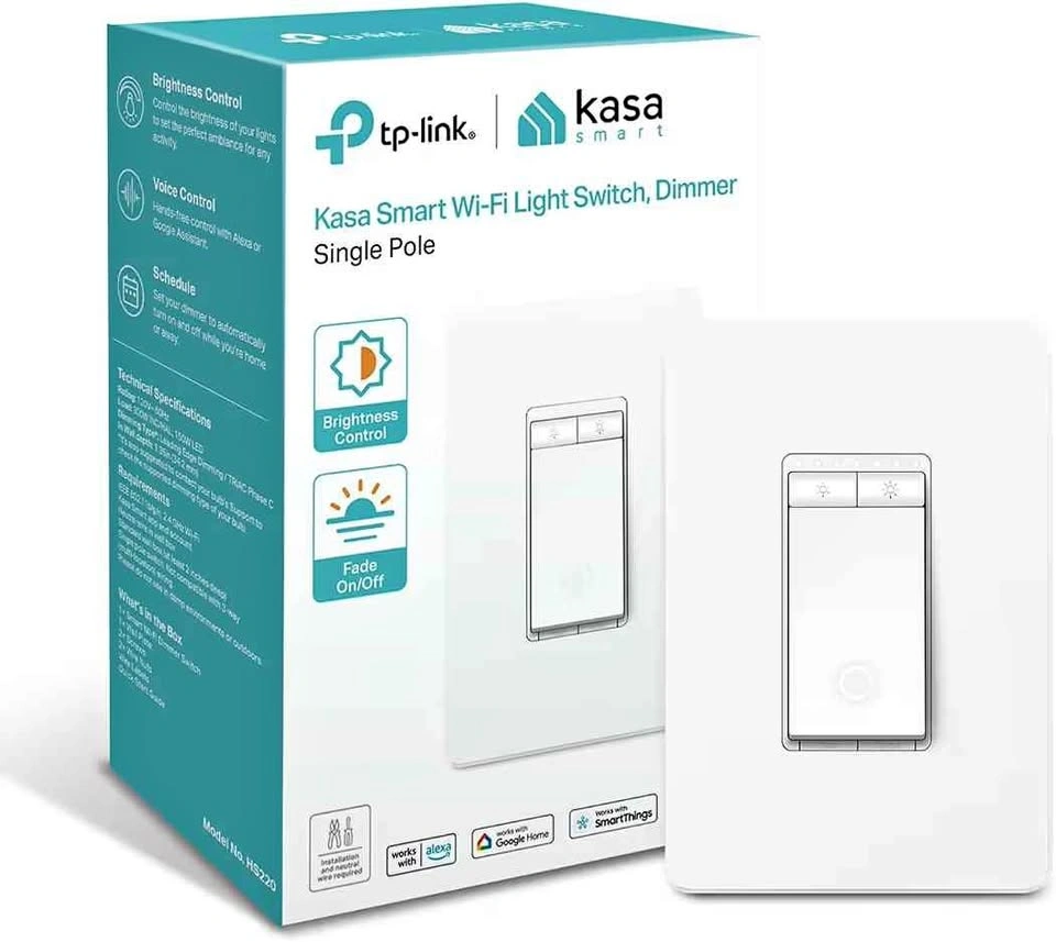 TP-Link Kasa Smart Wi-Fi Light Switch Dimmer HS220