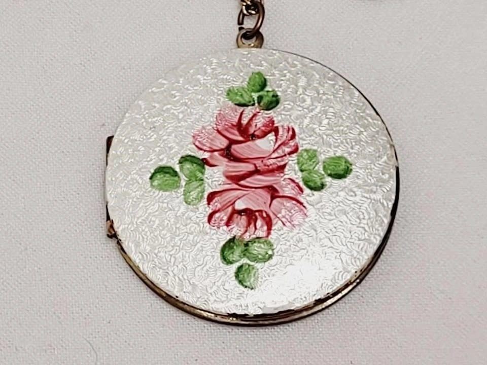Rose Cameo Locket on Chain