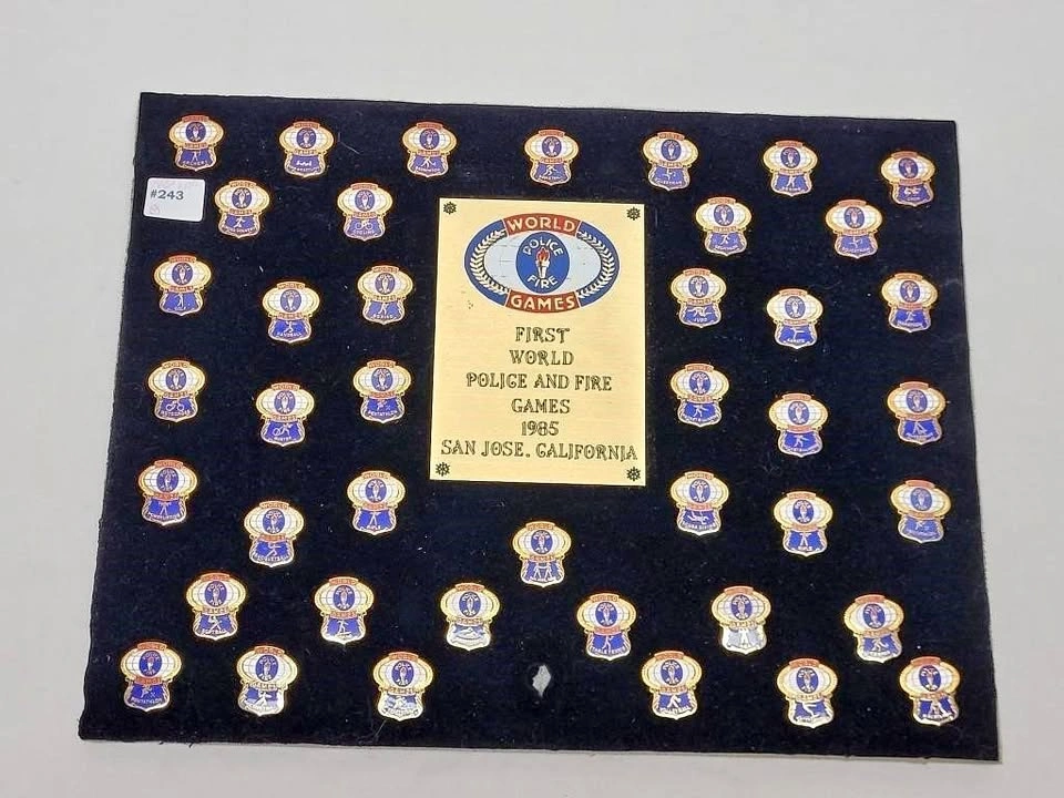 1985 1st World Fire & Police Pin Set