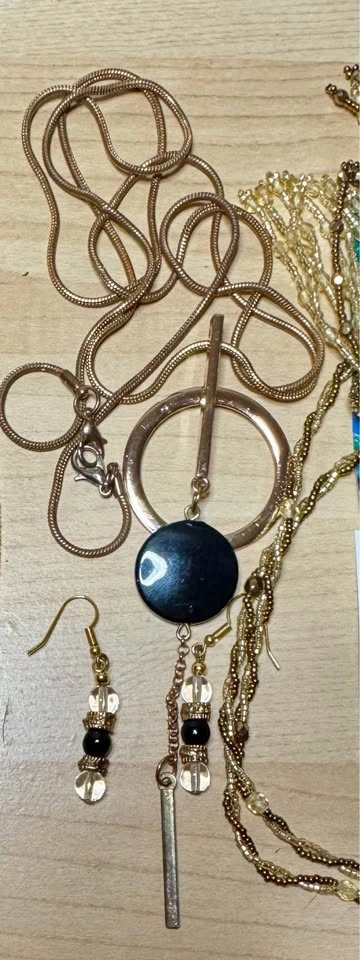 Necklace and earring sets, collet tabs button covers - all for o - photo 3