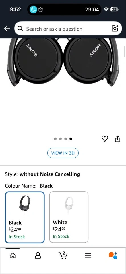 Sony Black Wired Over-Ear Headphones - photo 2