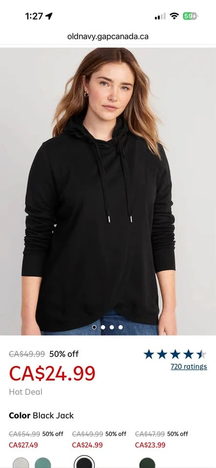 Old Navy Black Maternity Hoodie - photo 4
