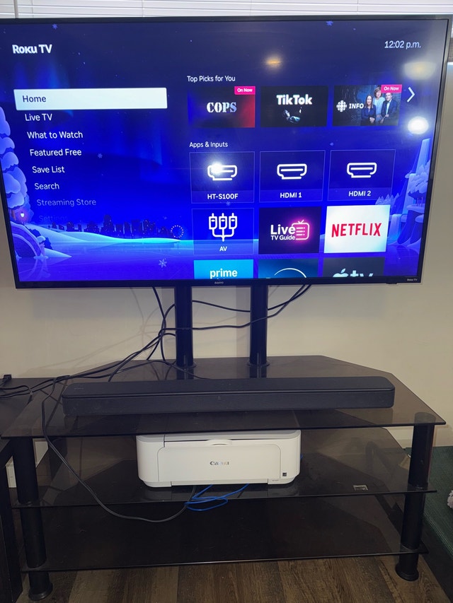 50 Inch Sanyo Roku TV with Sony Soundbar