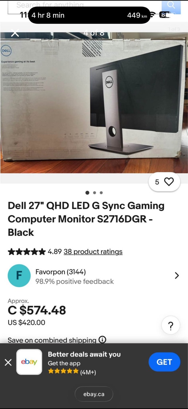 Dell 27 Inch Gaming Monitor - photo 2