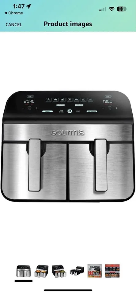 Gourmia Air fryer dual zone