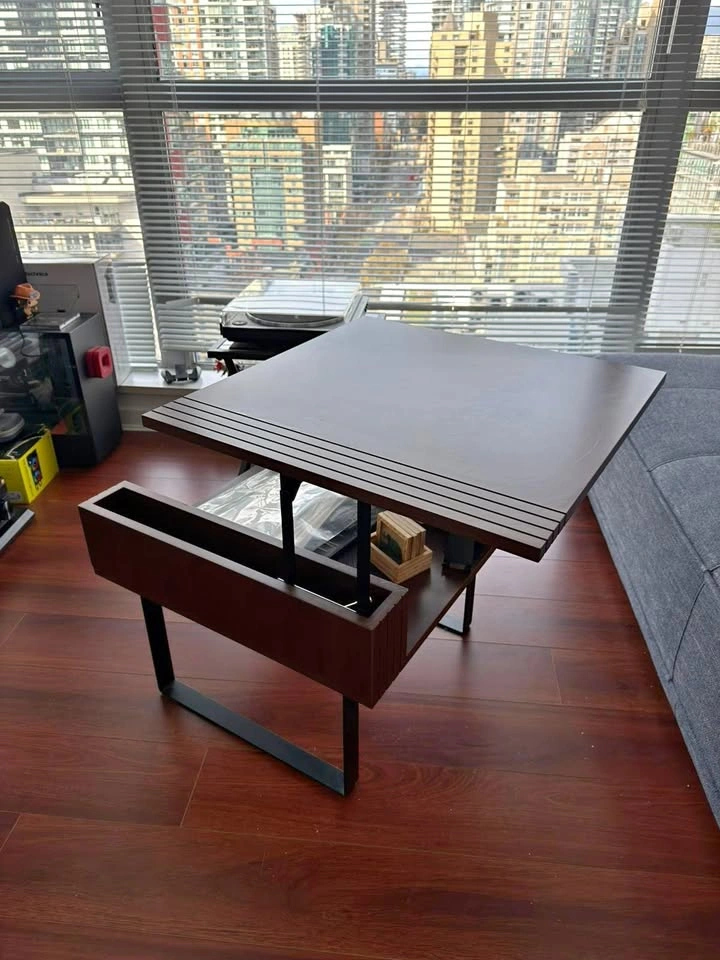 Cozey Stella Lift-Top Coffee Table – Walnut/Black