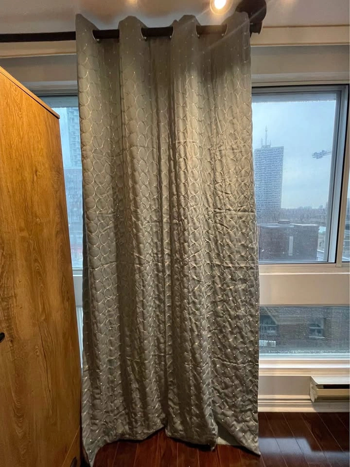 4 Light Blue Blackout Curtains - photo 4