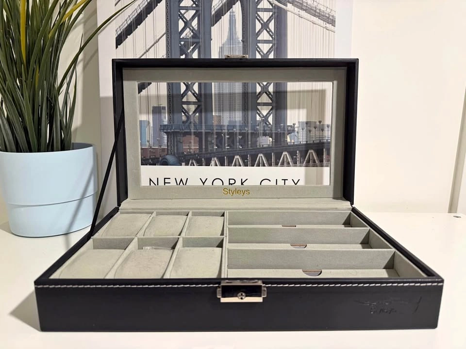 Watch Case for 6 Watches & 3 Glasses