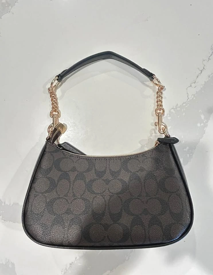 Coach Signature Bag Brown Gold - photo 2