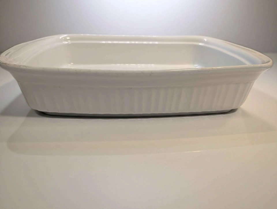 CorningWare French White Stoneware Casserole Dish 9x13 Microwave