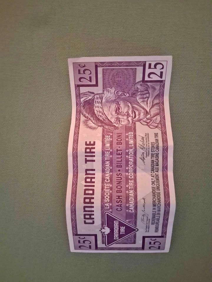 Vintage 1996 Canadian Tire 25 cents Cash Bonus Coupon