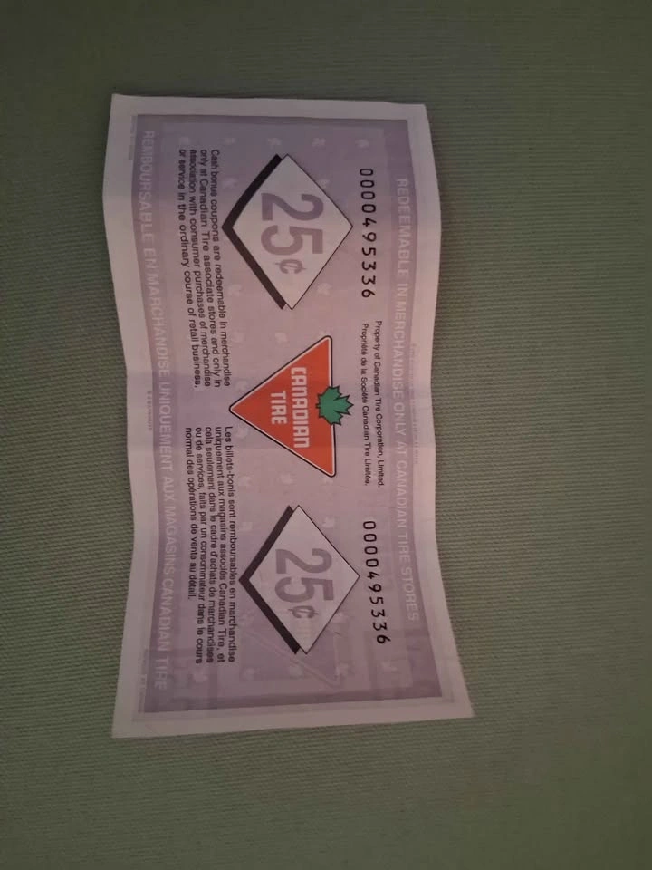 Vintage 1996 Canadian Tire 25 cents Cash Bonus Coupon - photo 2