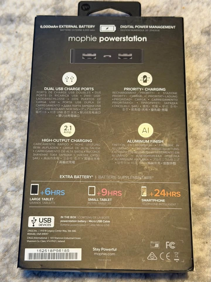 Brand New Mophie Powerstation Quick Charge External Battery Dual - photo 2