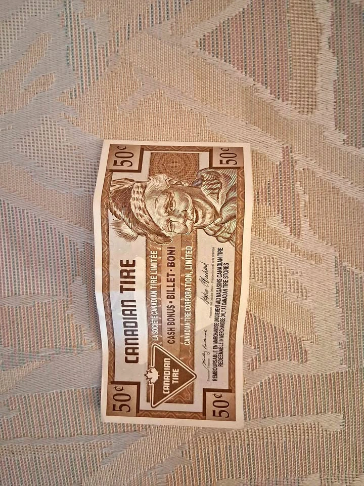 Vintage 1992 Canadian Tire 50 cents Cash Bonus Coupon