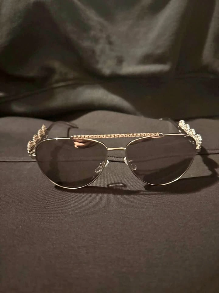 Versace Sunglasses Women Silver New