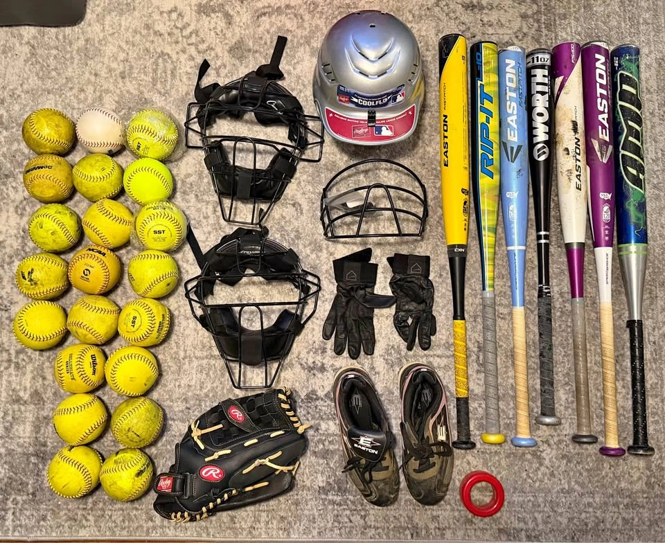 Lot of Softball Gear