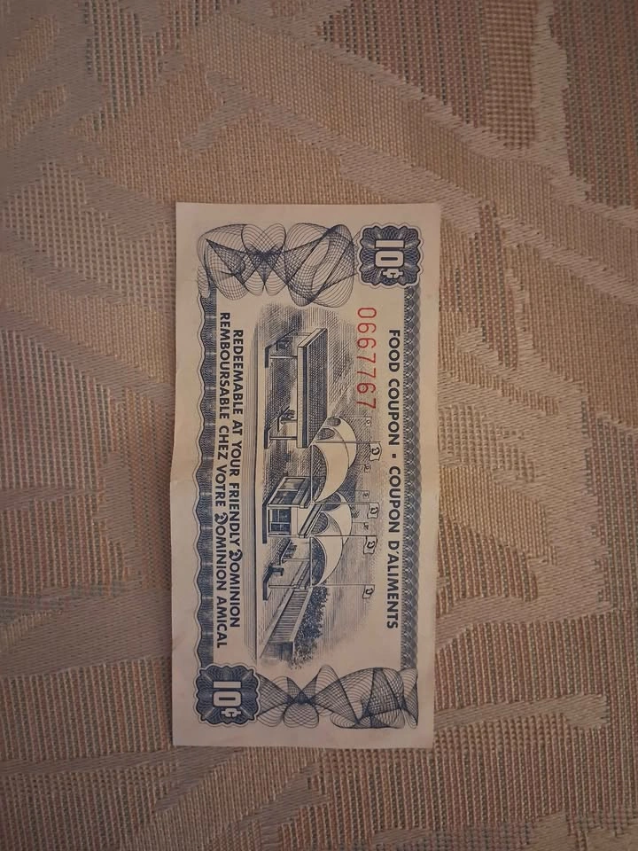 Vintage late 1960's Dominion Stores Limited 10 Cent Food Coupon - photo 2