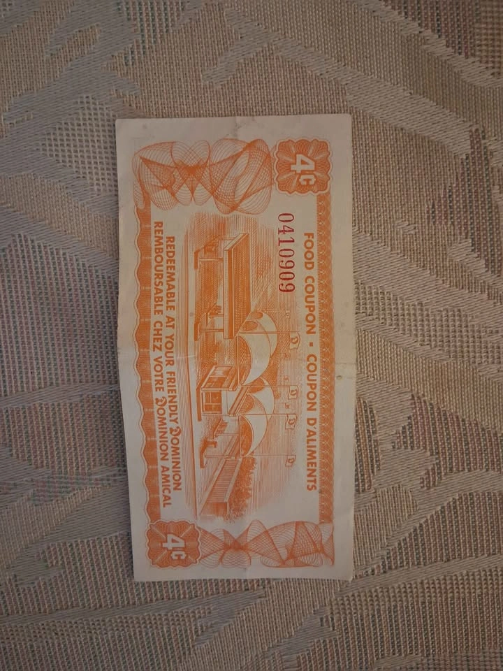 Vintage late 1960's Dominion Stores Limited 4 Cents Food Coupon - photo 2