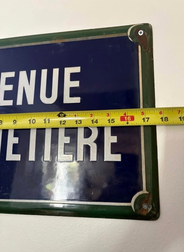 Authentic French Parisian street sign, 1940’s enameled metal. 🥕 - photo 3