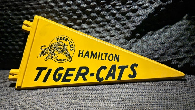 1970s Hamilton Tiger-Cats Small Plastic Pennant