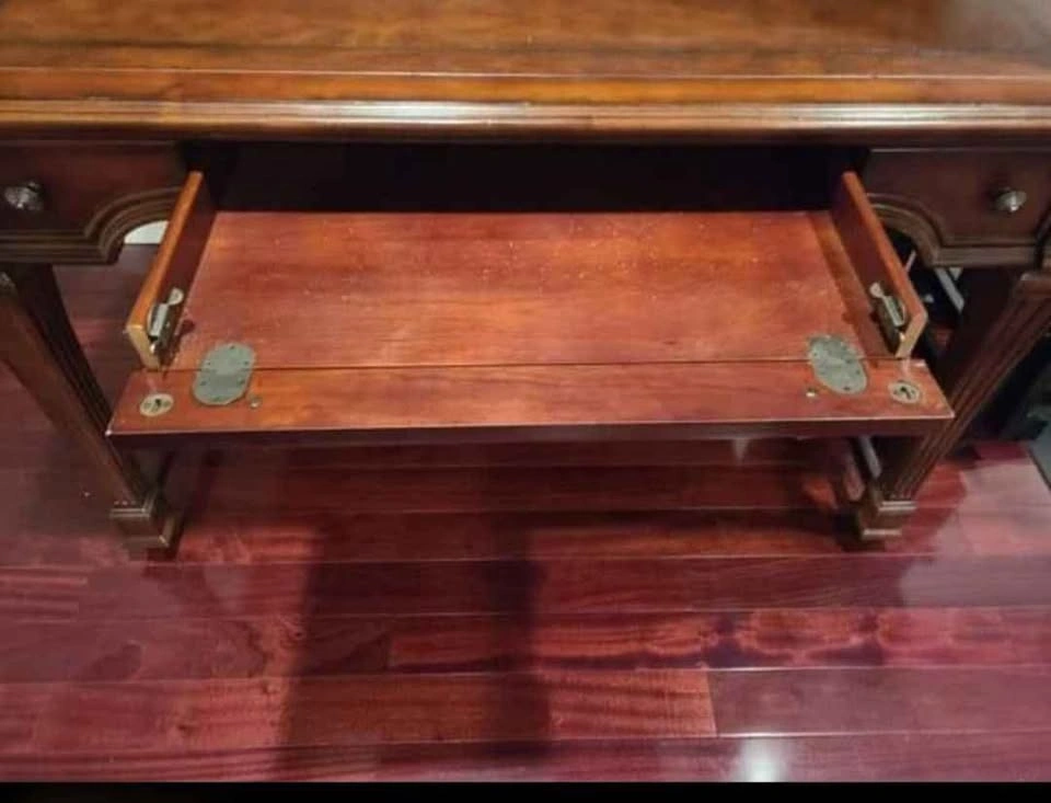 Vintage Wooden Secretary Desk with Hutch - photo 3