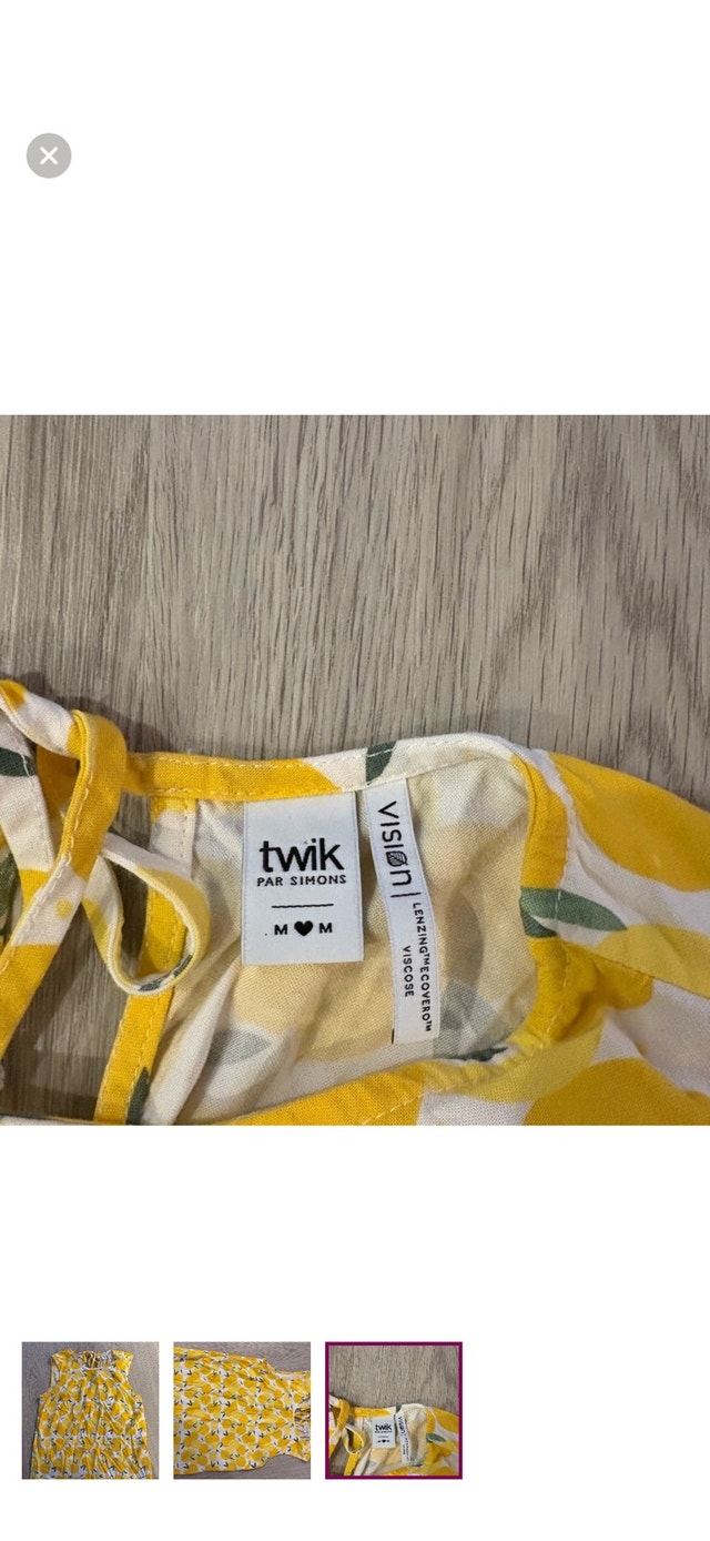 Twik Lemon Print Top - Size M - photo 2