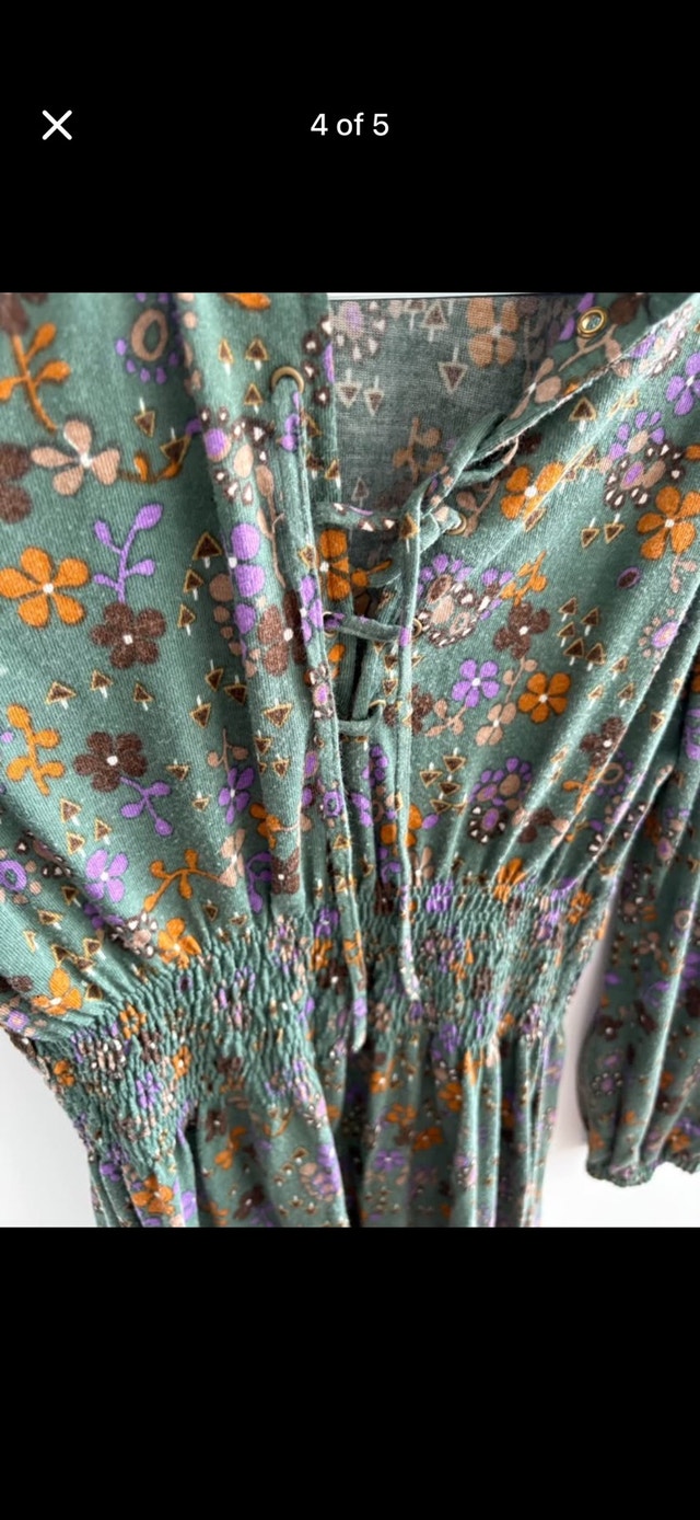 Fiorella Vintage-Inspired Floral Dress - Size M - photo 4